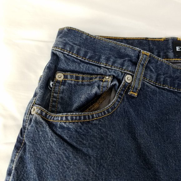 Express Jeans Juniors Size 9 Long High Rise Bootcut Dark Wash Blue Denim 30x32.5 - Picture 11 of 14